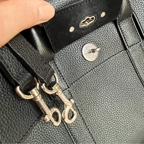MULBERRY Classic Grain Small New Bayswater in Black